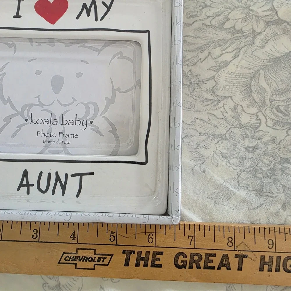 Koala Baby I Love My Aunt Photo Frame 2007 Babies R Us Y2K Ceramic White
